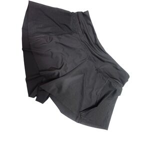 Athleta Workout Running Shorts‎ Womens XS Black Perforated Athletic Gym